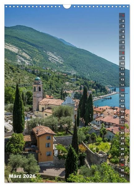 Produktbild: IDYLLISCHER GARDASEE Riva del Garda und Torbole (Wandkalender 2026 DIN A3 hoch), CALVENDO Monatskalender