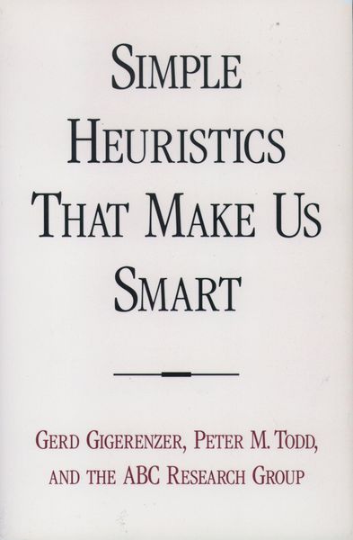 Produktbild: Simple Heuristics that Make Us Smart