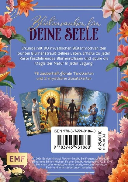 Produktbild: Tarot-Kartenset: Bl&uuml;tentarot | Verbinde die archetypische Energie der Tarot-Karten mit jahrhundertealtem Blumenwissen