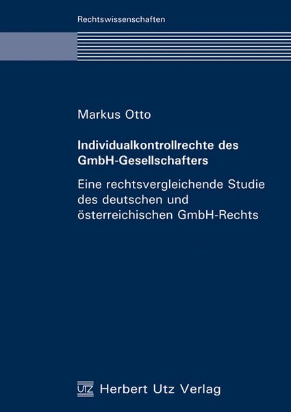 Produktbild: Individualkontrollrechte des GmbH-Gesellschafters