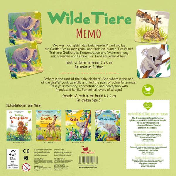 Produktbild: Wilde Tiere - Memo