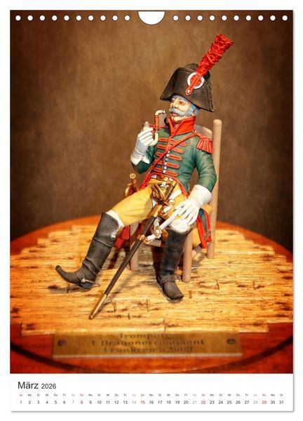 Produktbild: Historische Modellbaufiguren 2026 (Wandkalender 2026 DIN A4 hoch), CALVENDO Monatskalender