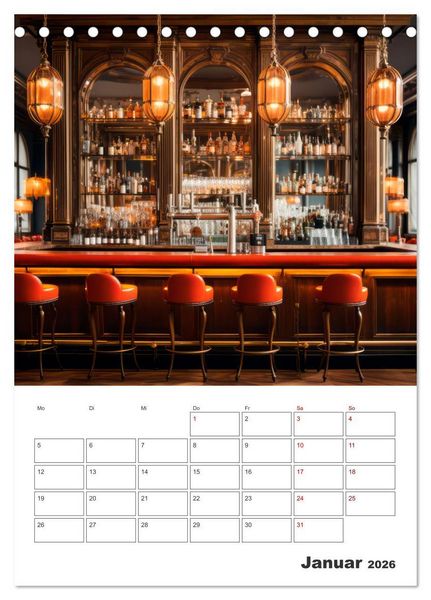 Produktbild: Bar- und Lounge-Atmosph&auml;re (Tischkalender 2026 DIN A5 hoch), CALVENDO Monatskalender