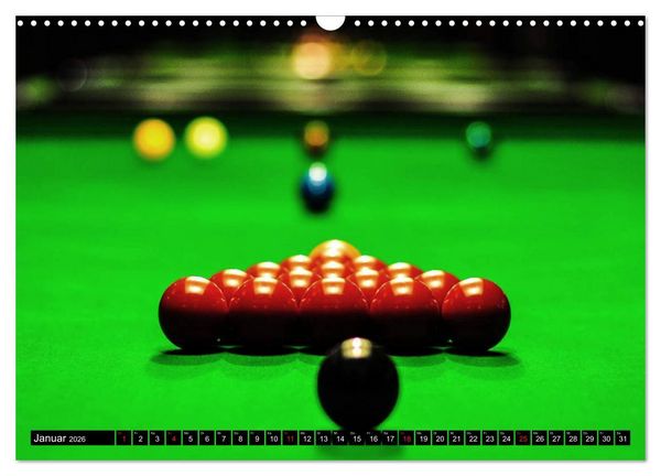Produktbild: Billard. Konzentration - Sport - Spannung (Wandkalender 2026 DIN A3 quer), CALVENDO Monatskalender