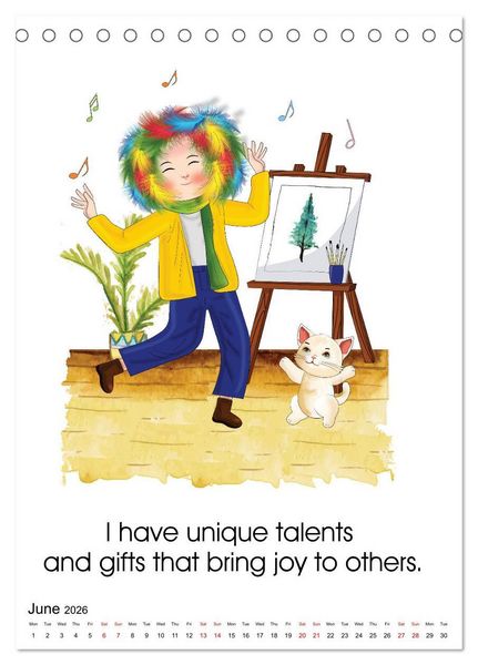 Produktbild: I am loved and valued (Desk Calendar 2026 DIN A5 portrait), CALVENDO 12 Month DeskCalendar