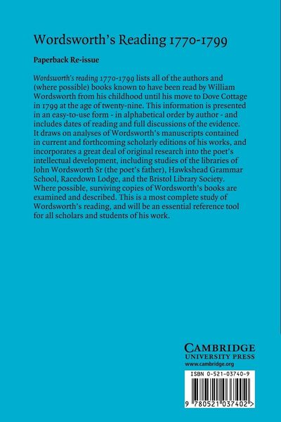 Produktbild: Wordsworth's Reading 1770 1799