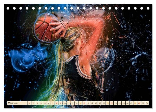 Produktbild: Basketball extrem (Tischkalender 2026 DIN A5 quer), CALVENDO Monatskalender