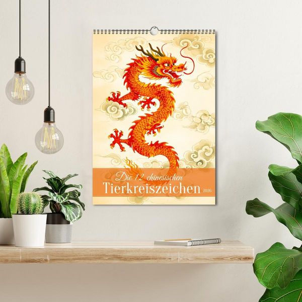 Produktbild: Die 12 chinesischen Tierkreiszeichen (Wandkalender 2026 DIN A3 hoch), CALVENDO Monatskalender
