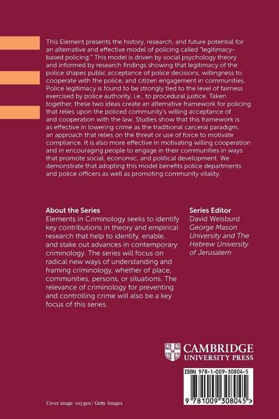 Produktbild: Legitimacy-Based Policing and the Promotion of Community Vitality