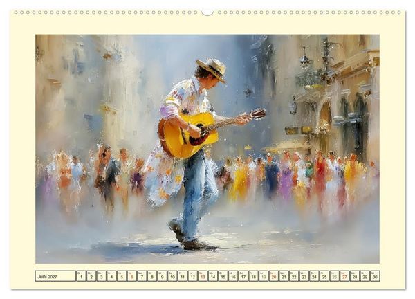 Produktbild: Urbanes Leben. Buntes Sommertreiben in der Stadt (hochwertiger Premium Wandkalender 2027 DIN A2 quer), Kunstdruck in Hochglanz