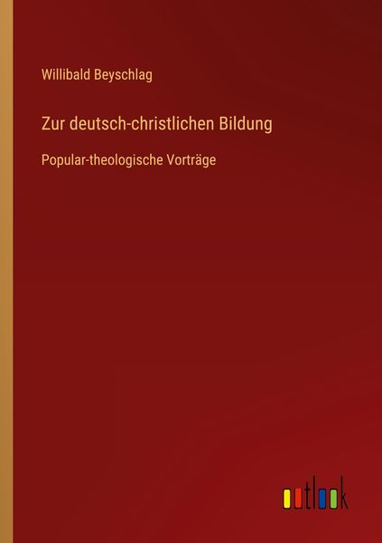 Produktbild: Zur deutsch-christlichen Bildung