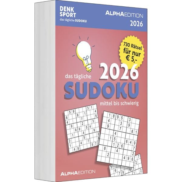 Produktbild: Das tägliche Sudoku 2026 - Tagesabreißkalender -14,8x21,0 - Rätselkalender - Knobelkalender