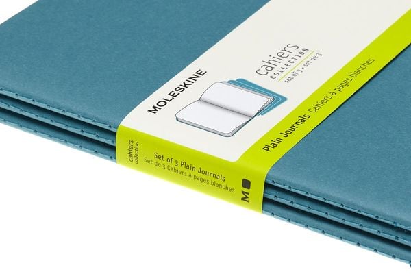 Produktbild: Moleskine Cahier Large/A5, 3er Set, Blanko, Lebhaftes Blau