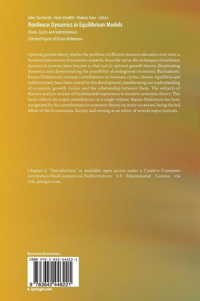 Produktbild: Nonlinear Dynamics in Equilibrium Models