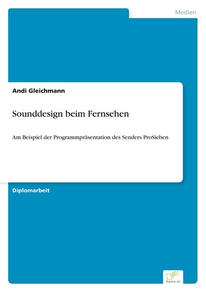 Produktbild: Sounddesign beim Fernsehen