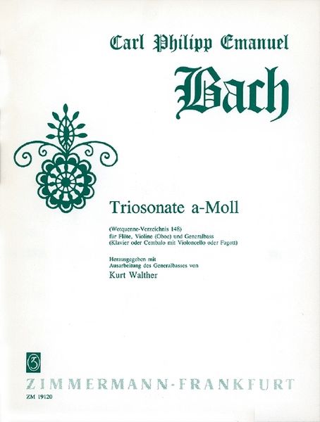 Produktbild: Bach, C: Triosonate a-Moll