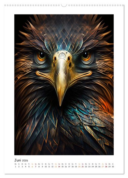 Produktbild: Magische Tiergesichter (hochwertiger Premium Wandkalender 2026 DIN A2 hoch), Kunstdruck in Hochglanz