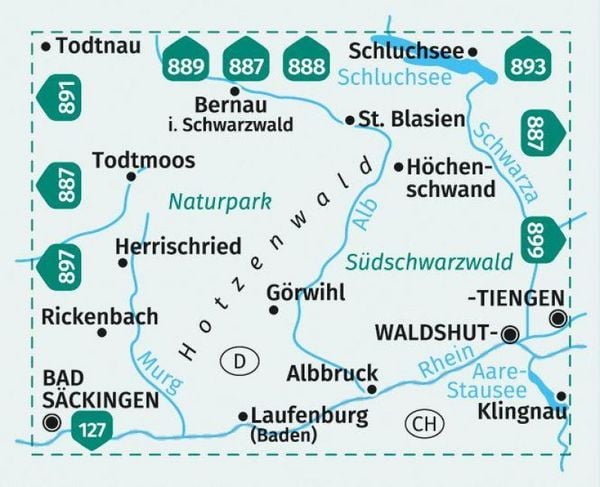 Produktbild: KOMPASS Wanderkarte 898 St. Blasien, Todtmoos, Hotzenwald, Naturpark S&uuml;dschwarzwald 1:25.000