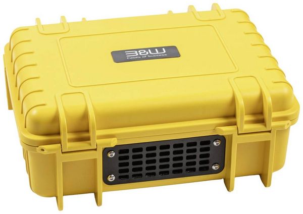 Produktbild: B & W International Akku-Transportkoffer BATTERY.CASE 908.08 (B x H x T) 270 x 215 x 105 mm Gelb/Schwarz PP.41.Y.908