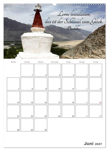Produktbild: Harmonie und Freude Buddhistische Weisheiten 2027 (Wandkalender 2027 DIN A2 hoch), CALVENDO Monatskalender
