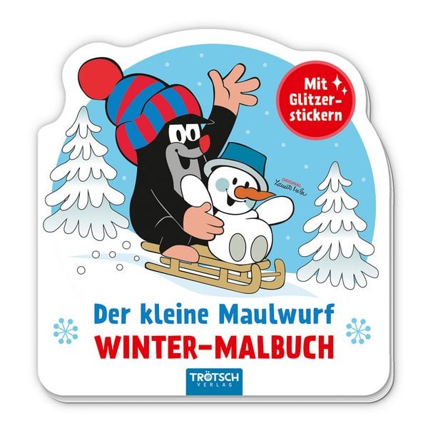 Produktbild: TR&Ouml;TSCH - Der kleine Maulwurf Mini-Malbuch mit Stickern Winter| Ab 3 Jahren