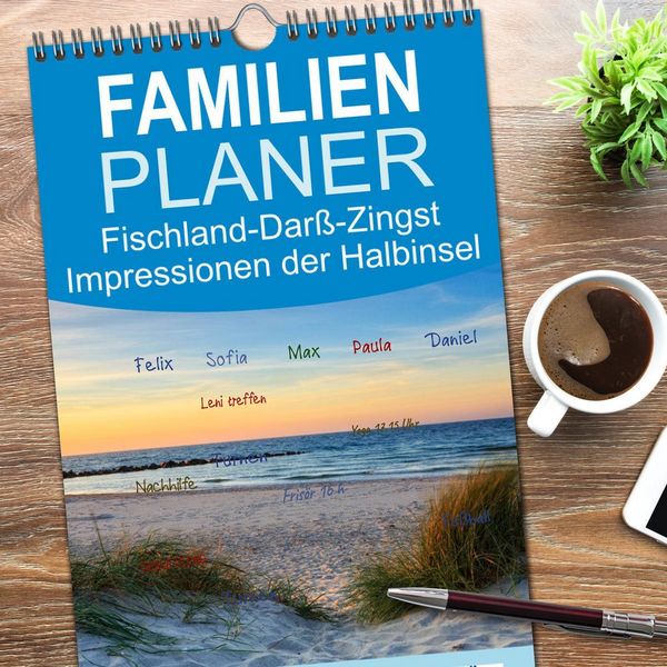 Produktbild: Familienplaner 2026 - Fischland-Dar&szlig;-Zingst Impressionen der Halbinsel mit 5 Spalten (Wandkalender, 21 x 45 cm) CALVENDO