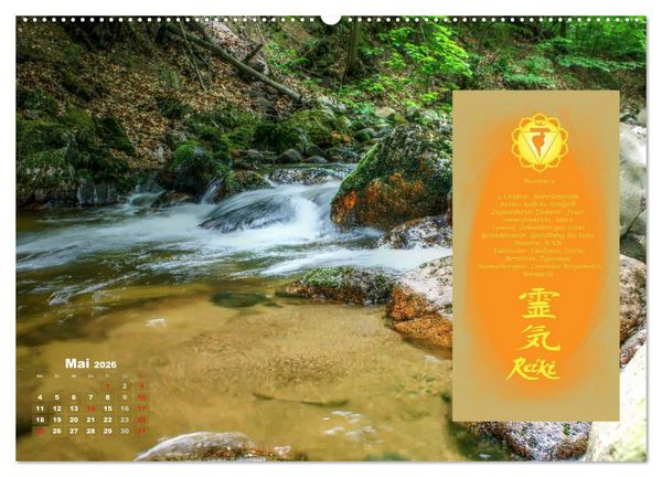 Produktbild: REIKI - Chakrameditation (Wandkalender 2026 DIN A2 quer), CALVENDO Monatskalender
