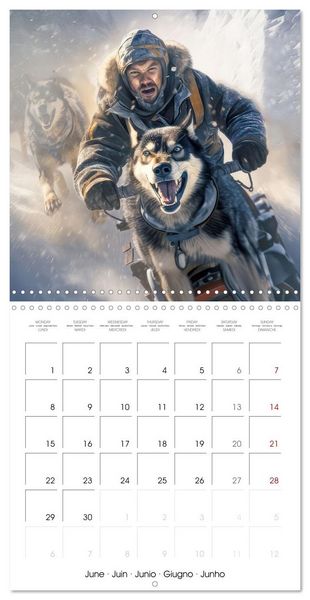 Produktbild: Des huskies adorables (Calendrier mural carr&eacute; 2026 30x30 cm) Calendrier double avec une page pour vos prises de notes