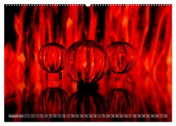 Produktbild: Glaskugeln im Licht - faszinierende Lightpaintings (hochwertiger Premium Wandkalender 2026 DIN A2 quer), Kunstdruck in Hochglanz