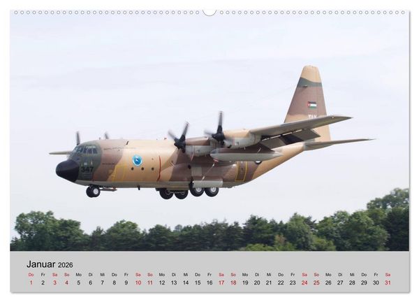 Produktbild: Transportflugzeug C-130 Hercules (hochwertiger Premium Wandkalender 2026 DIN A2 quer), Kunstdruck in Hochglanz