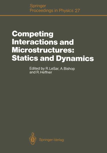 Produktbild: Competing Interactions and Microstructures: Statics and Dynamics