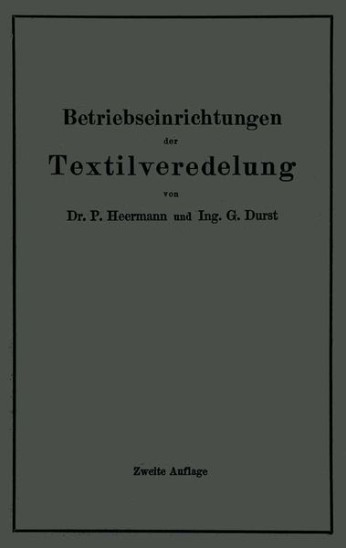 Produktbild: Betriebseinrichtungen der Textilveredelung