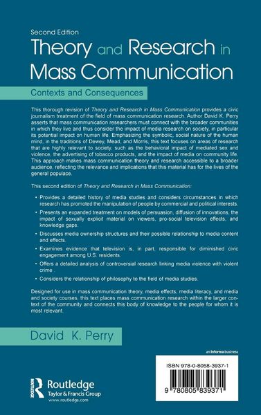 Produktbild: Theory and Research in Mass Communication