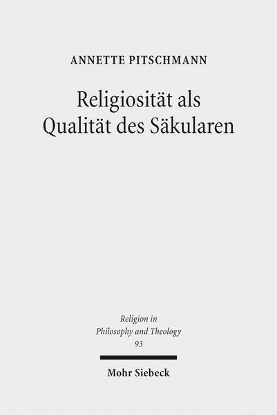 Produktbild: Religiosit&auml;t als Qualit&auml;t des S&auml;kularen