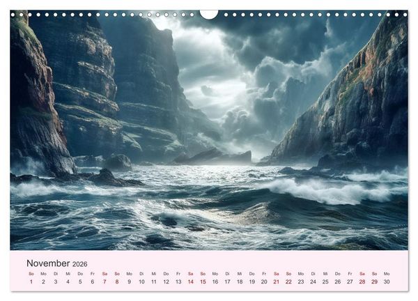 Produktbild: Sturmgetrieben - Der wilde K&uuml;stenkalender (Wandkalender 2026 DIN A3 quer), CALVENDO Monatskalender