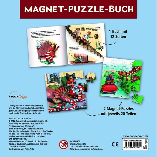 Produktbild: Magnet-Puzzlebuch: Dinosaurier in Omas Garten