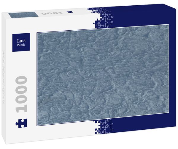 Lais Puzzle Spuren Skifahren im Schnee 1000 Teile