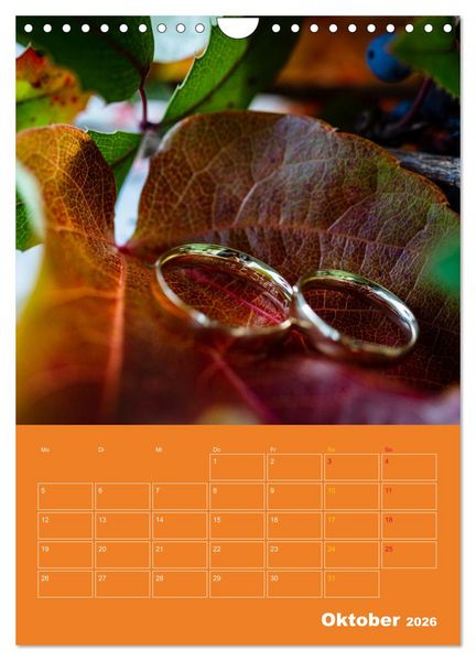 Produktbild: Hochzeitsfeeling (Wandkalender 2026 DIN A4 hoch), CALVENDO Monatskalender