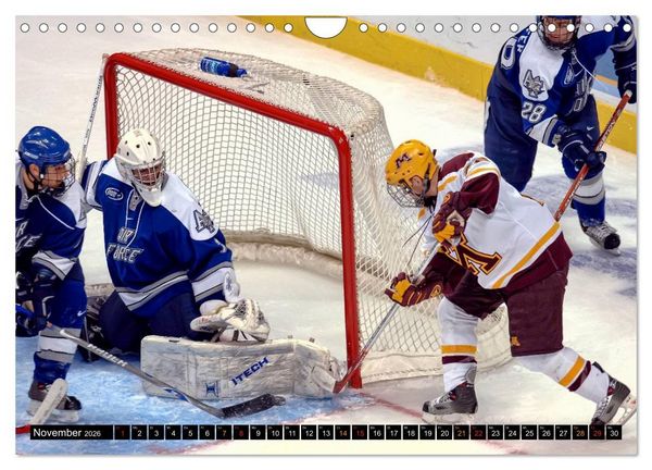 Produktbild: Mit vollem Einsatz - Eishockey (Wandkalender 2026 DIN A4 quer), CALVENDO Monatskalender
