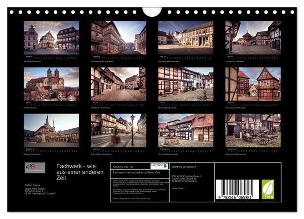 Produktbild: Fachwerk - wie aus einer anderen Zeit (Wandkalender 2026 DIN A4 quer), CALVENDO Monatskalender