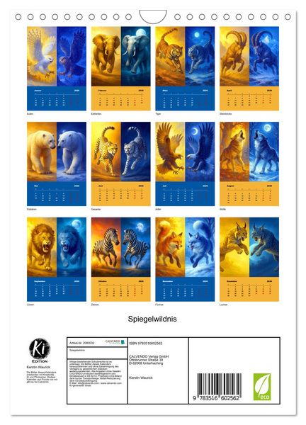 Produktbild: Spiegelwildnis (Wandkalender 2026 DIN A4 hoch), CALVENDO Monatskalender