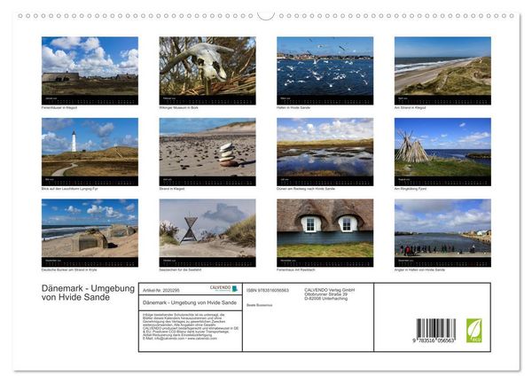 Produktbild: D&auml;nemark - Umgebung von Hvide Sande (hochwertiger Premium Wandkalender 2026 DIN A2 quer), Kunstdruck in Hochglanz