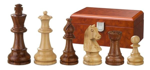 Philos Sigismund Chess Pieces Wood Brown/Beige 70 mm