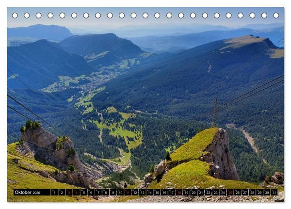 Produktbild: Das Gr&ouml;dner Tal - Im Herzen der Dolomiten (Tischkalender 2026 DIN A5 quer), CALVENDO Monatskalender