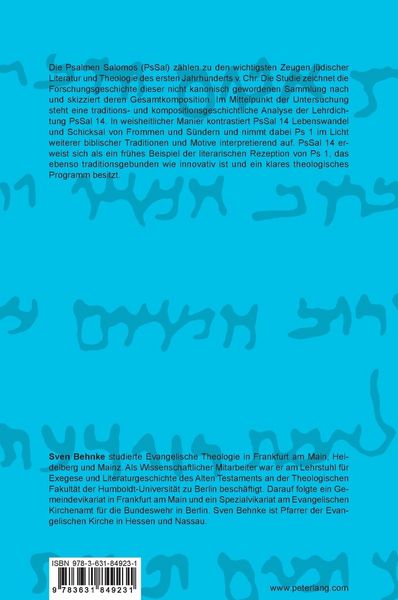 Produktbild: Psalm Salomo 14