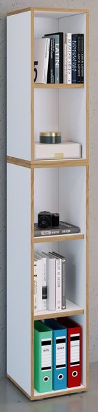 Produktbild: Holz B&uuml;ro Regal B&uuml;cher Ordner Salia 5fach B. 30 cm