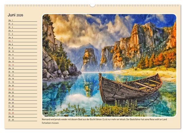 Produktbild: Orte einer M&auml;rchenwelt (hochwertiger Premium Wandkalender 2026 DIN A2 quer), Kunstdruck in Hochglanz