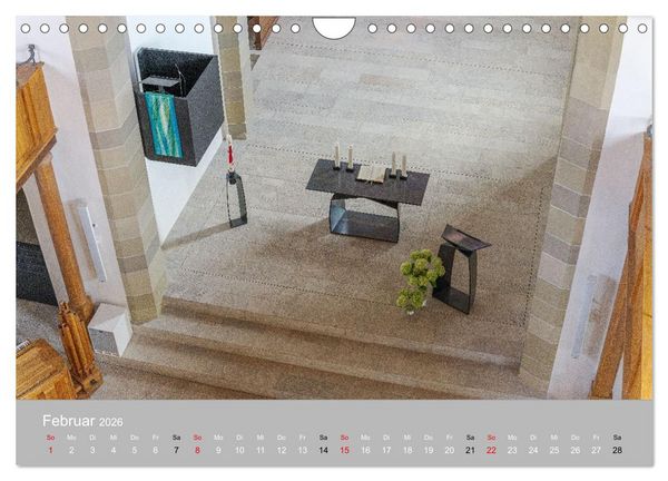 Produktbild: Backnang - Panoramablicke in die Stiftskirche (Wandkalender 2026 DIN A4 quer), CALVENDO Monatskalender