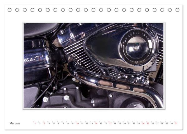 Produktbild: Emotionale Momente: Harley Davidson - Wide Glide (Tischkalender 2026 DIN A5 quer), CALVENDO Monatskalender