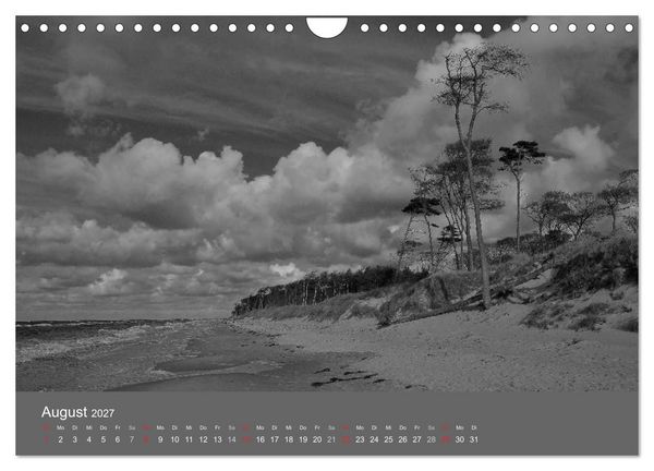 Produktbild: Ostsee - von schwarz bis wei&szlig; (Wandkalender 2027 DIN A4 quer), CALVENDO Monatskalender